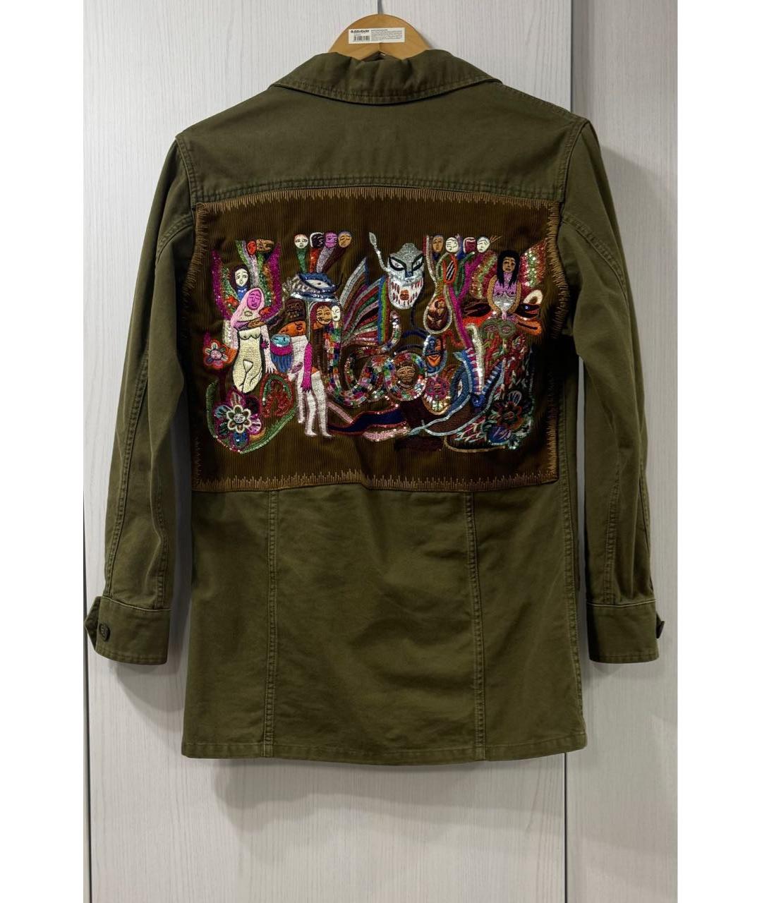 SAINT LAURENT Хаки хлопковая куртка, фото 2