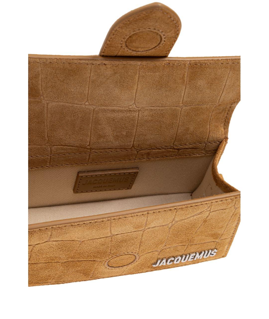 JACQUEMUS Коричневая сумка с короткими ручками, фото 4