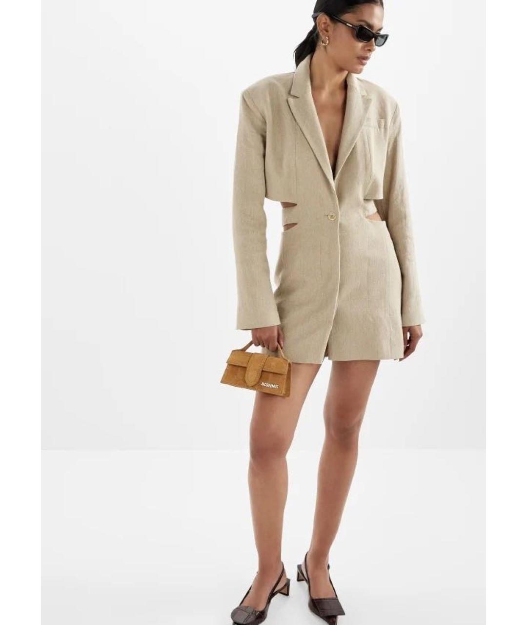 JACQUEMUS Коричневая сумка с короткими ручками, фото 7