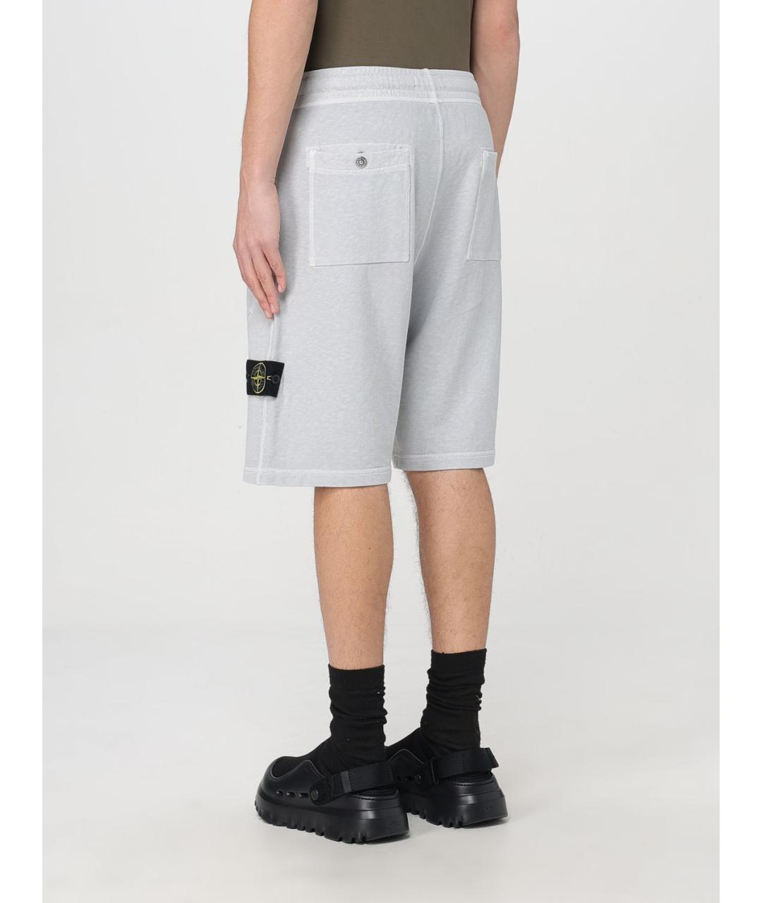 STONE ISLAND Серые шорты, фото 3