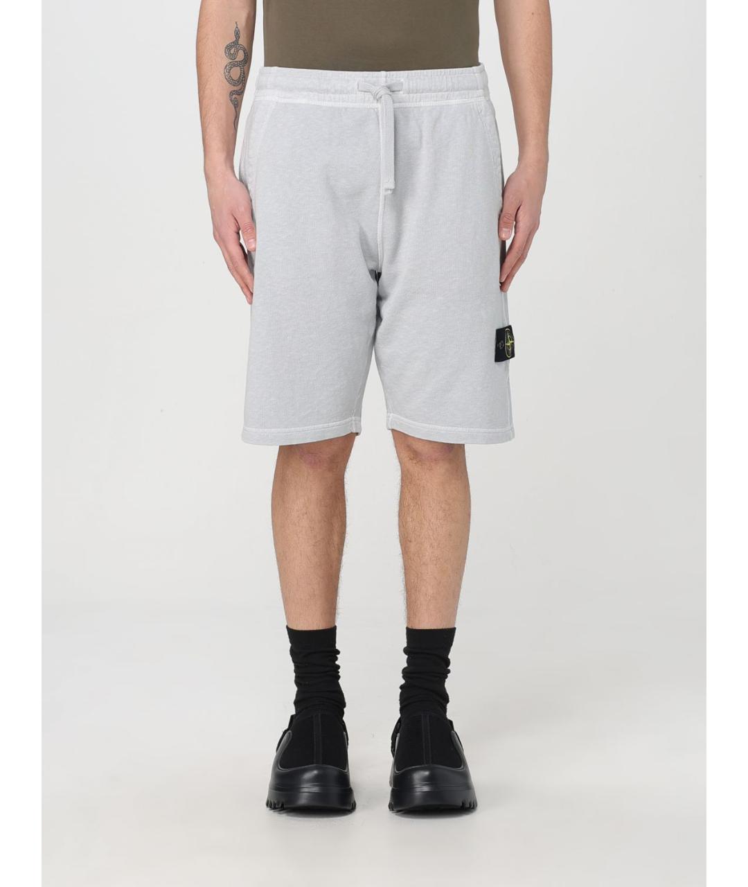 STONE ISLAND Серые шорты, фото 6