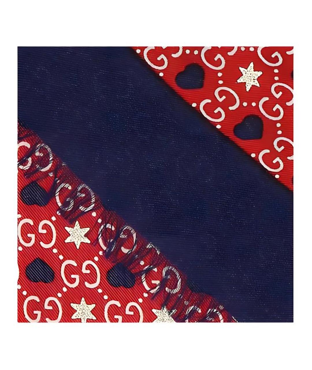 GUCCI Красный шерстяной шарф, фото 3