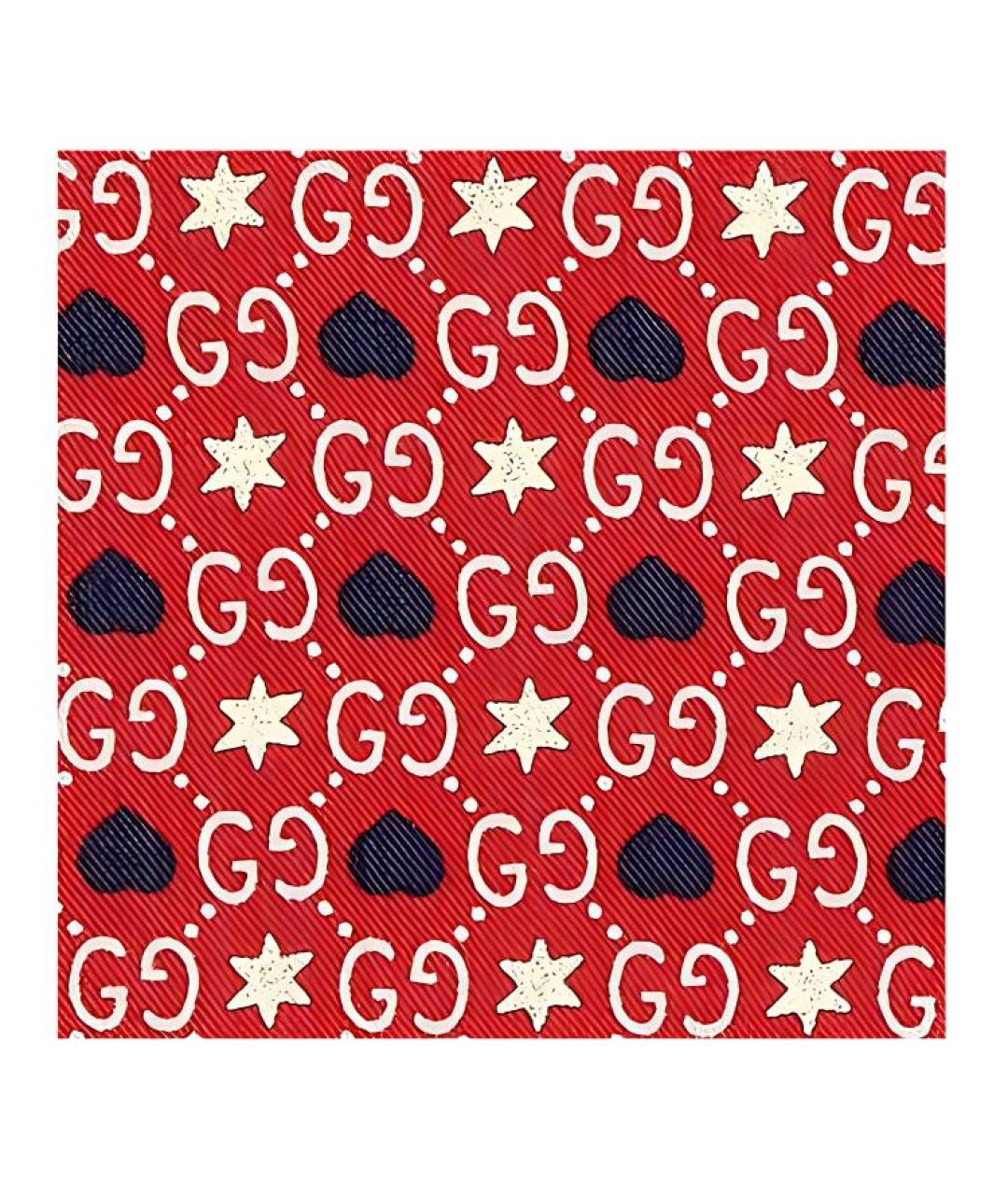 GUCCI Красный шерстяной шарф, фото 5