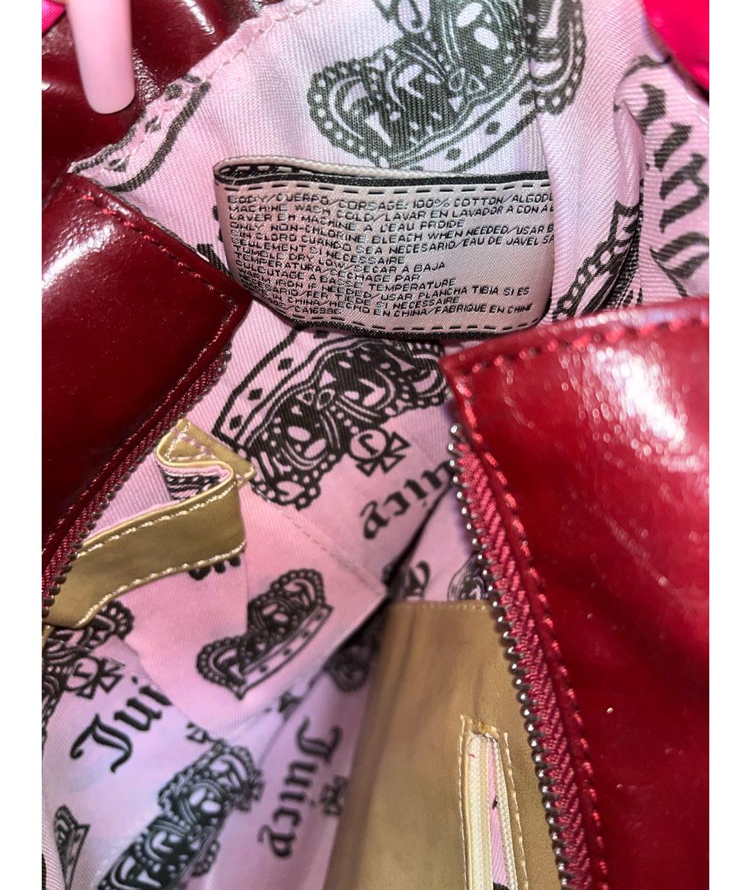JUICY COUTURE Темно-синяя замшевая сумка с короткими ручками, фото 5