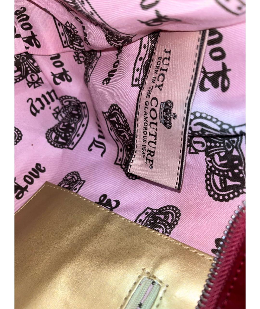 JUICY COUTURE Темно-синяя замшевая сумка с короткими ручками, фото 4