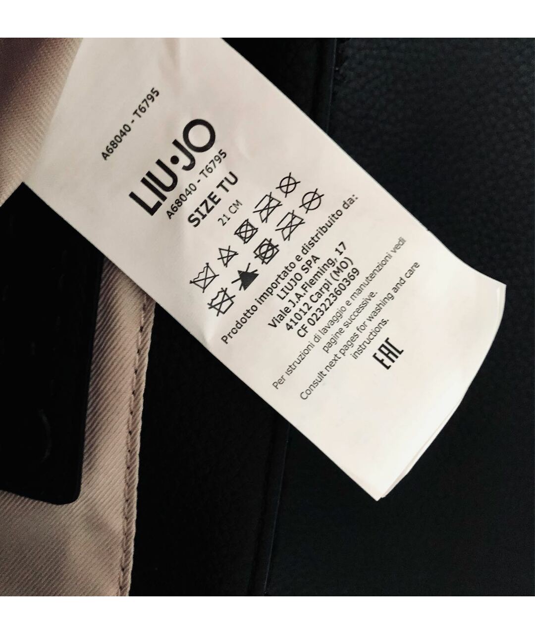 LIU JO Черная твидовая сумка тоут, фото 7