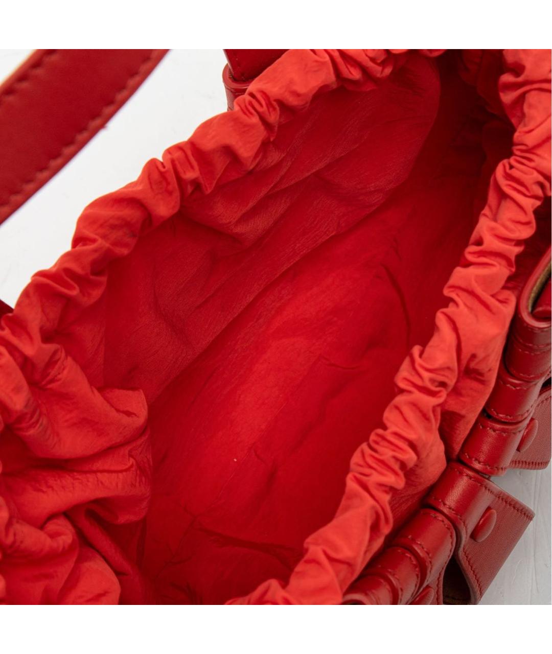 BOTTEGA VENETA Красная кожаная сумка тоут, фото 2