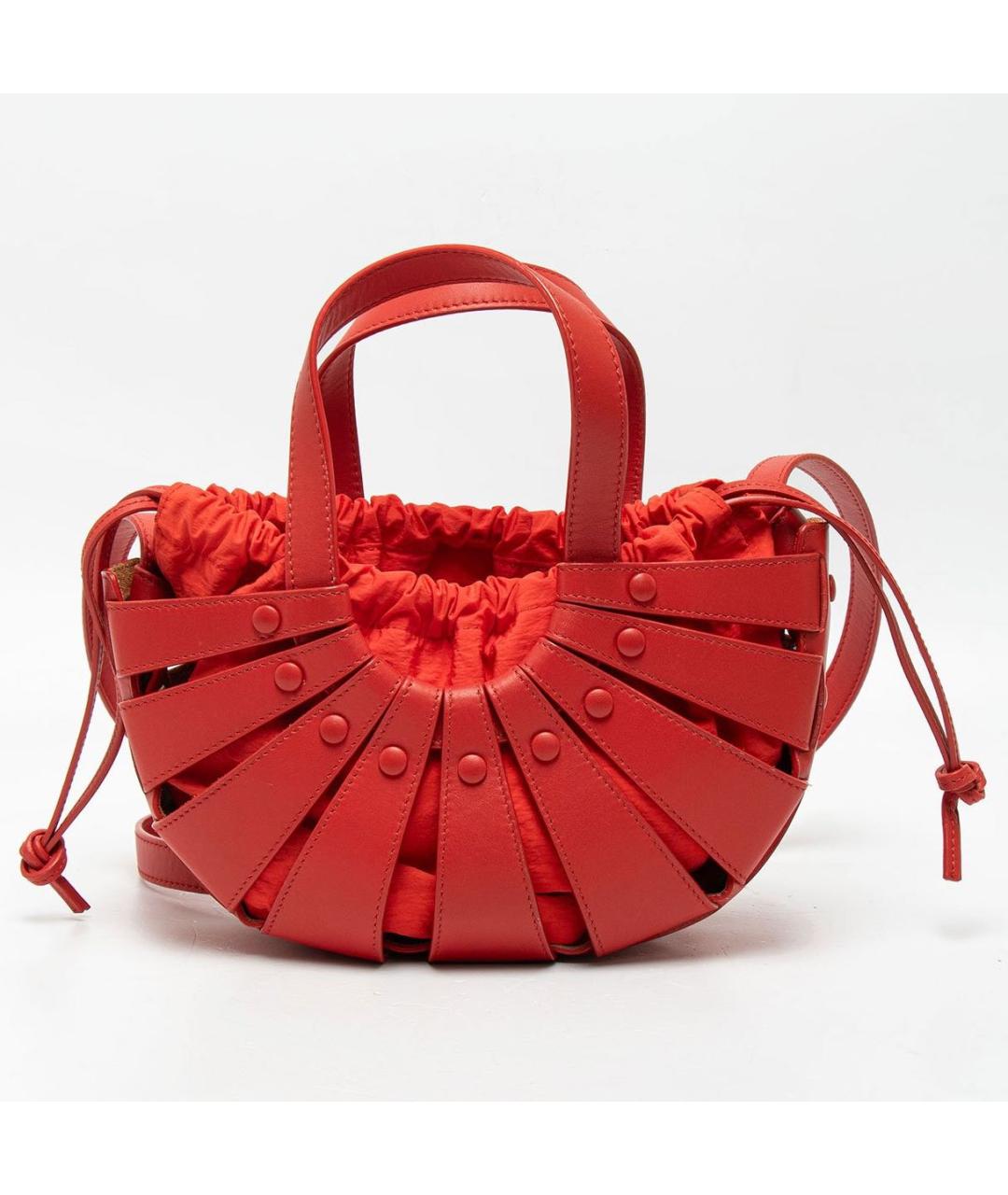 BOTTEGA VENETA Красная кожаная сумка тоут, фото 3