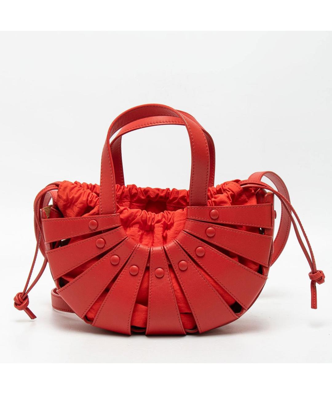 BOTTEGA VENETA Красная кожаная сумка тоут, фото 5