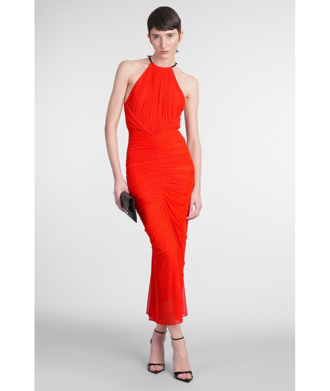 MUGLER Красное коктейльное платье, фото 7