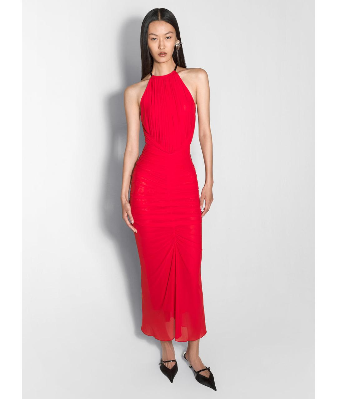 MUGLER Красное коктейльное платье, фото 2