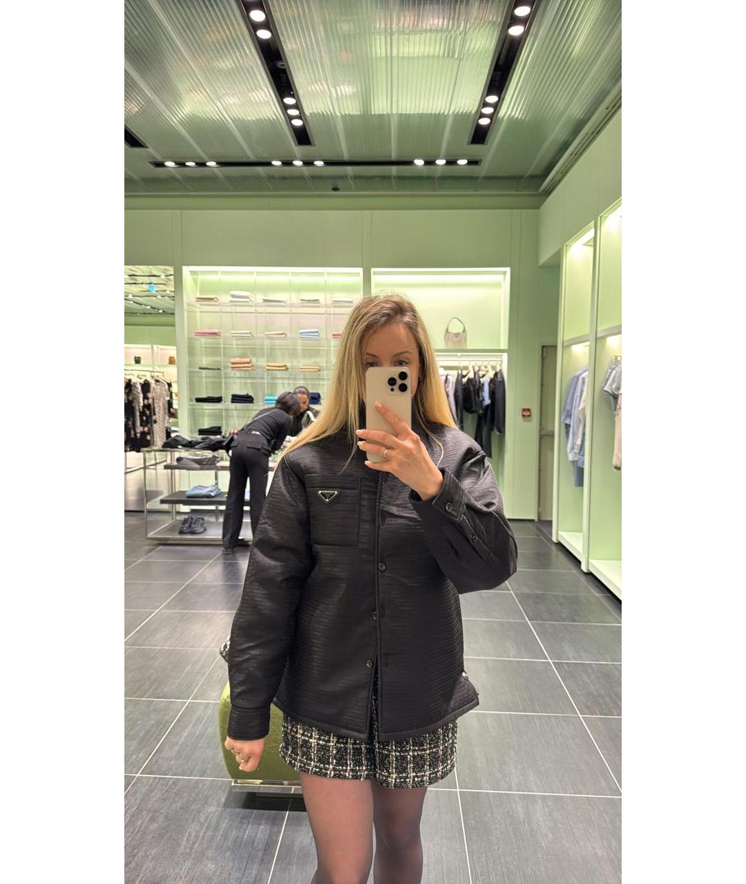 PRADA Черная полиэстеровая куртка, фото 8