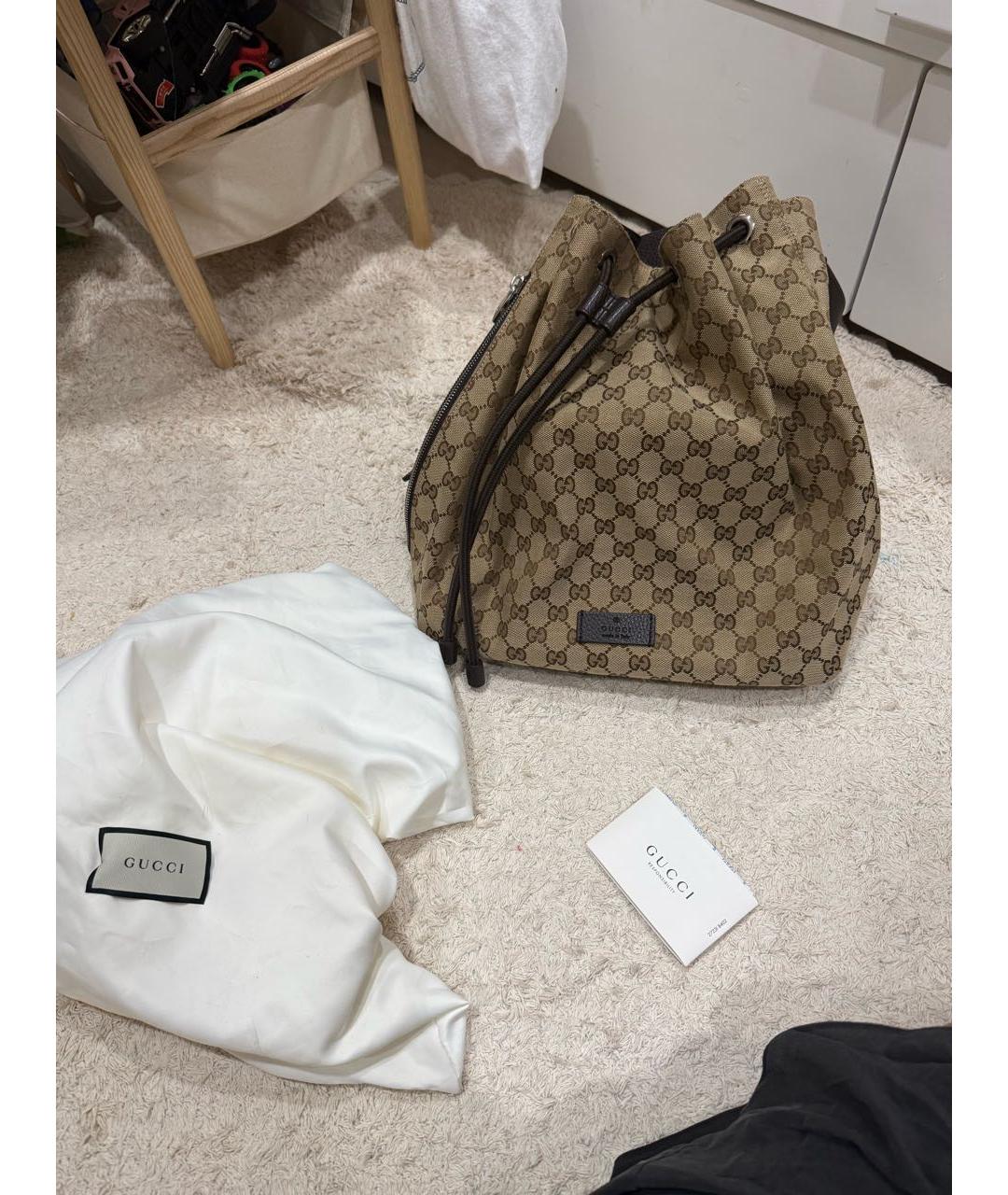 GUCCI Коричневый рюкзак, фото 2