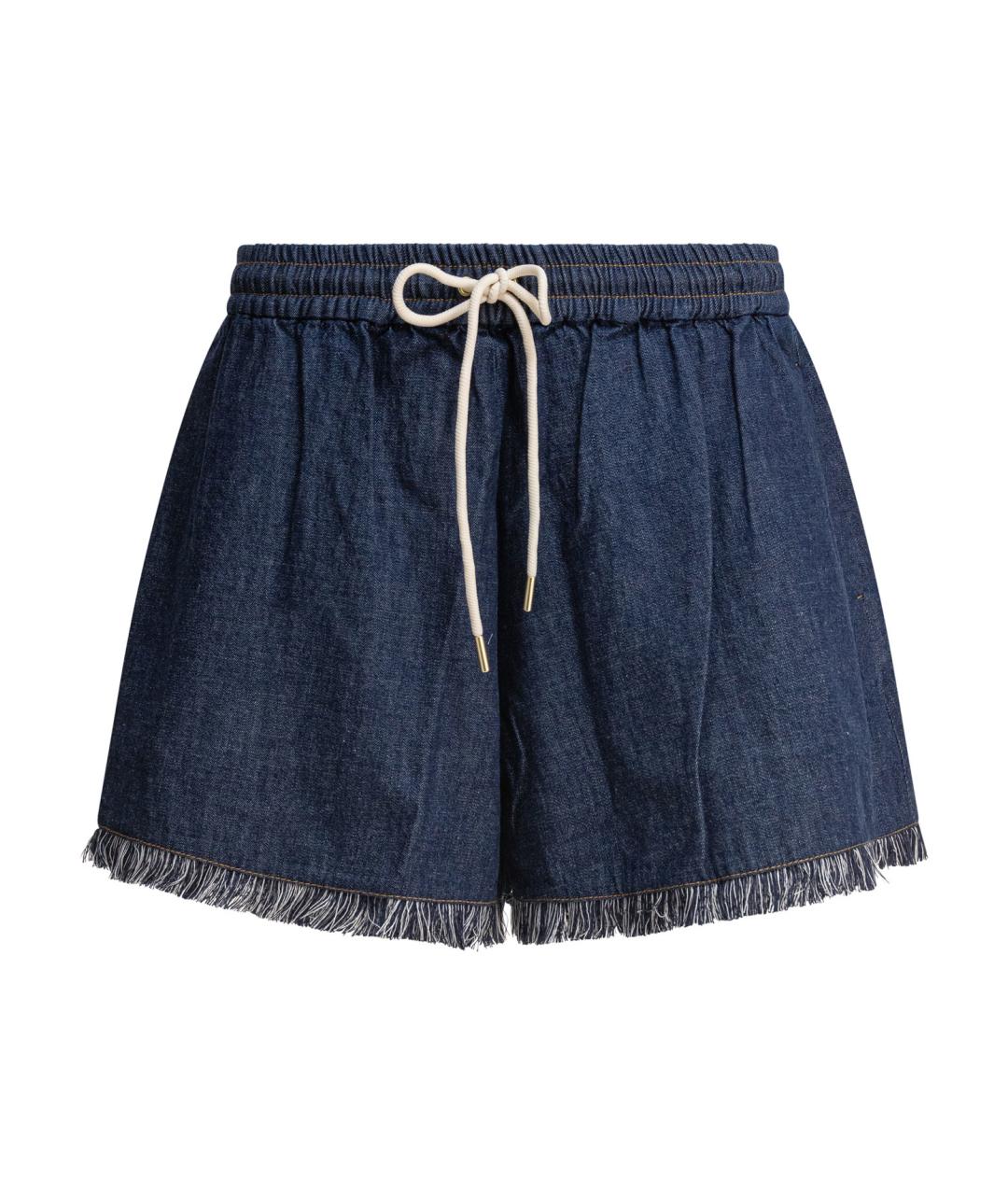 ZIMMERMANN Синие хлопковые шорты, фото 1