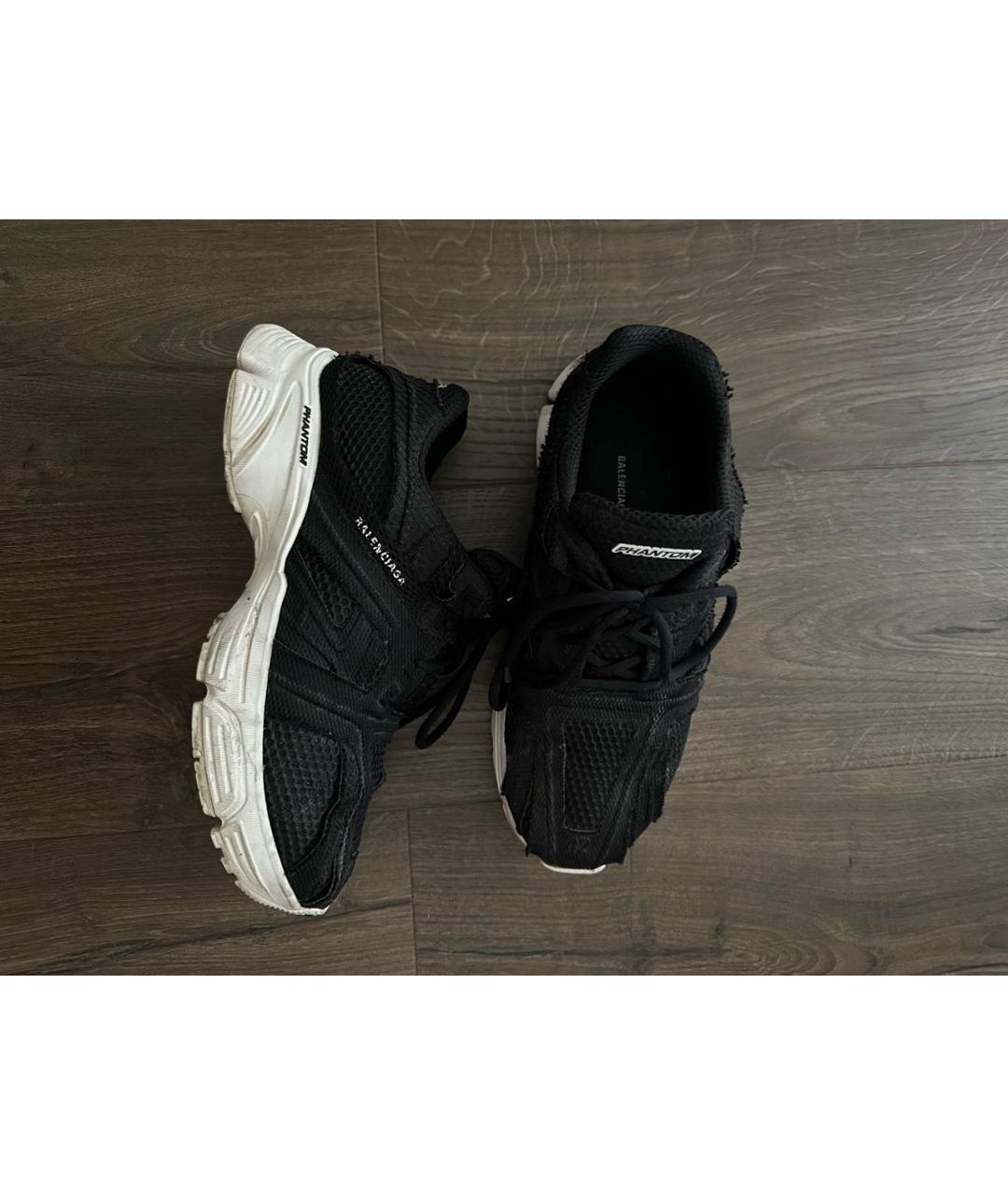BALENCIAGA Черные низкие кроссовки / кеды, фото 2