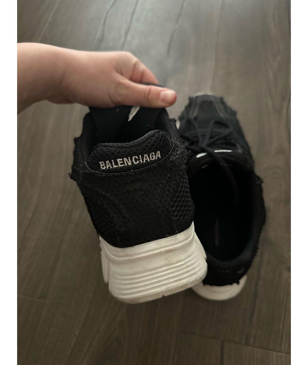 BALENCIAGA Черные низкие кроссовки / кеды, фото 3