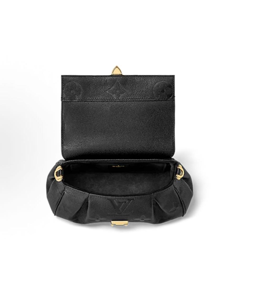 LOUIS VUITTON Черная кожаная сумка через плечо, фото 4