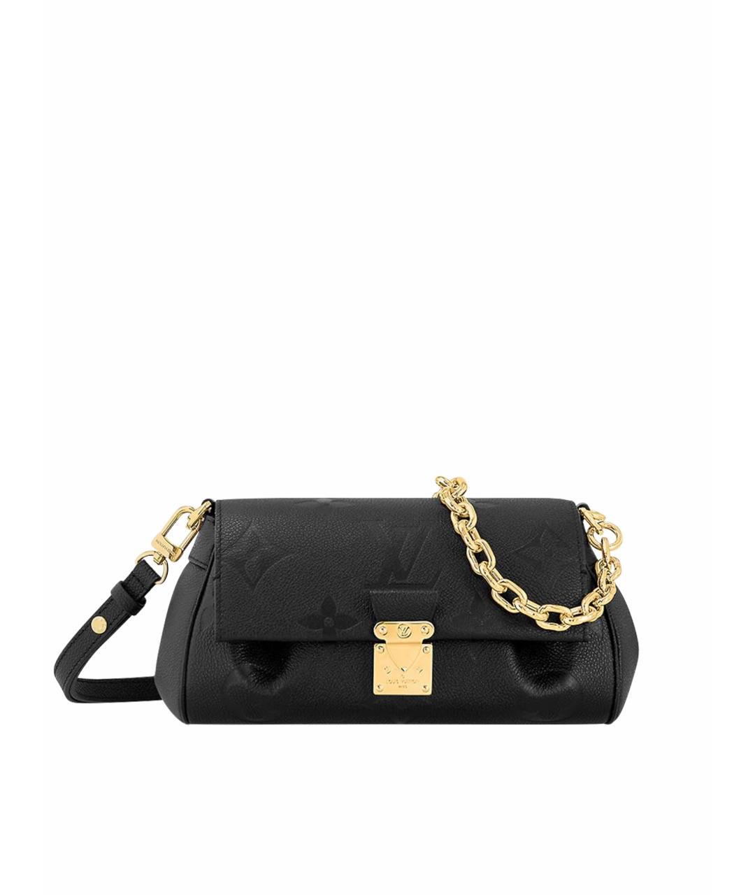 LOUIS VUITTON Черная кожаная сумка через плечо, фото 1