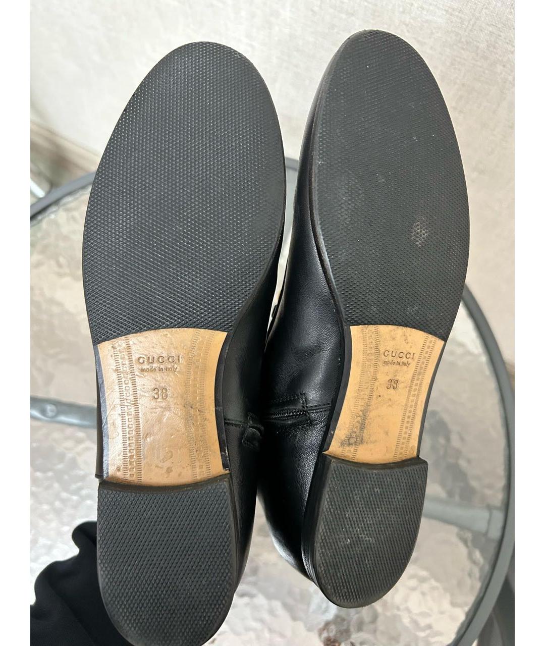 GUCCI Черные кожаные полусапоги, фото 7