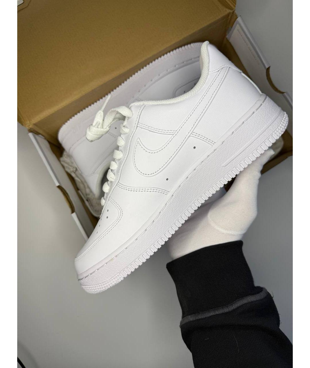 NIKE Белые кожаные кроссовки, фото 3