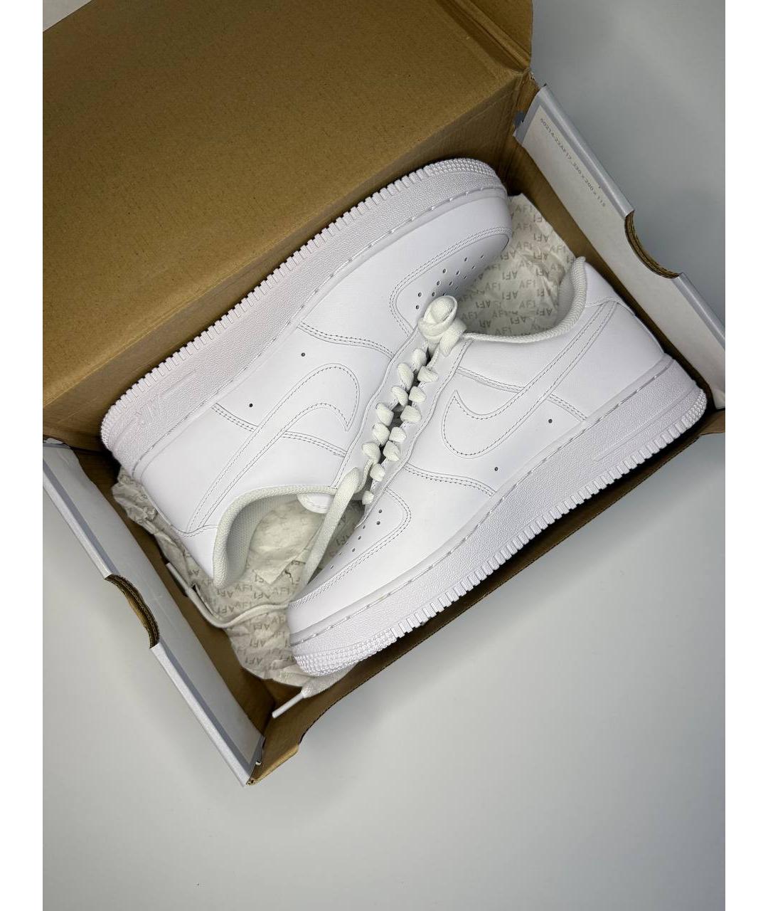NIKE Белые кожаные кроссовки, фото 4