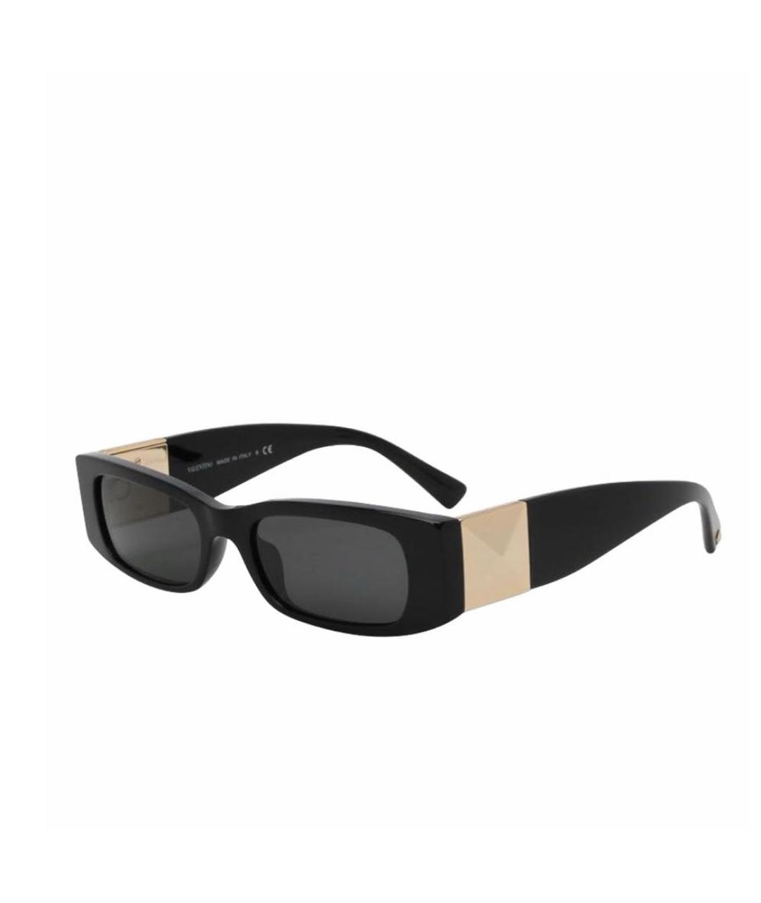 VALENTINO Черные пластиковые солнцезащитные очки, фото 4