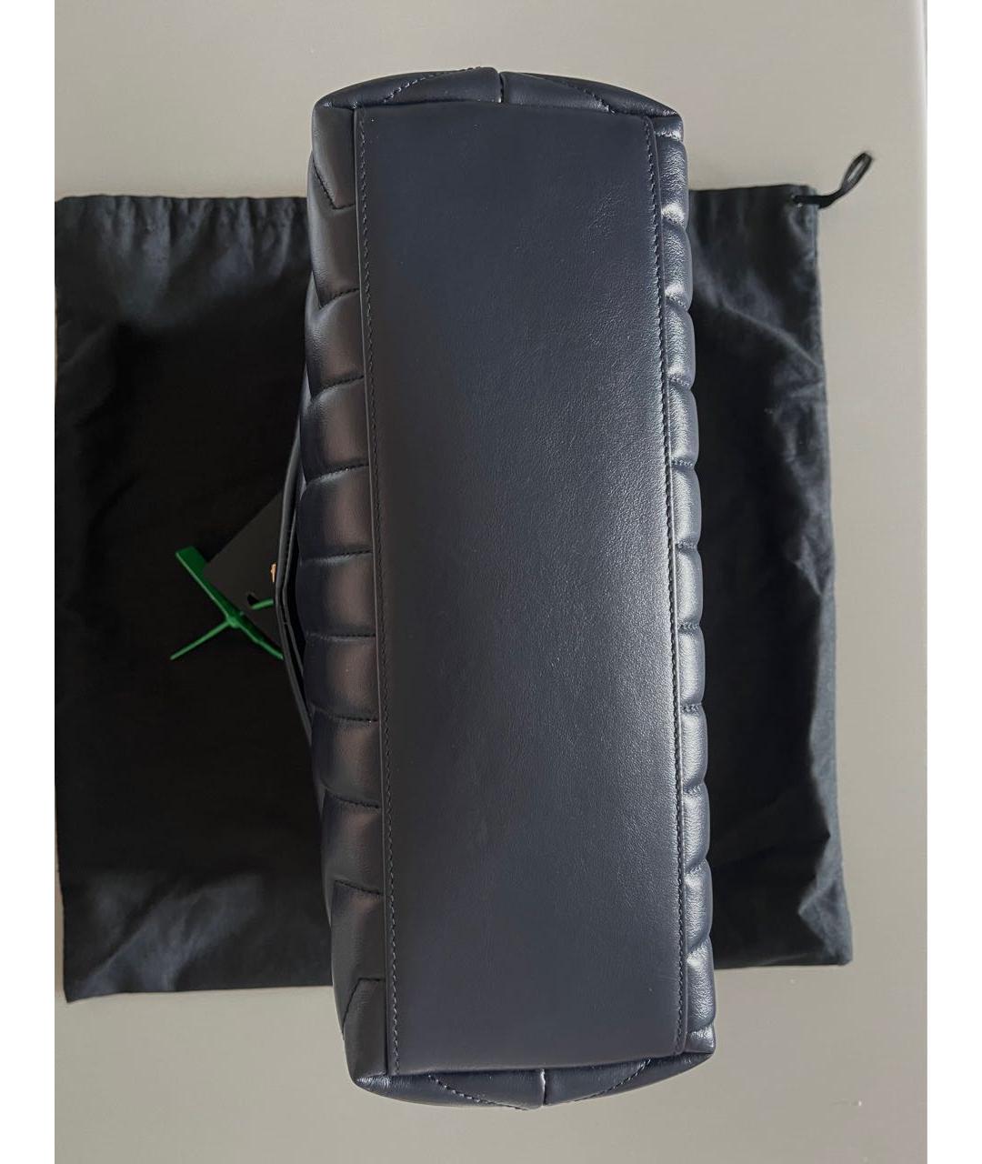 SAINT LAURENT Темно-синяя кожаная сумка через плечо, фото 7