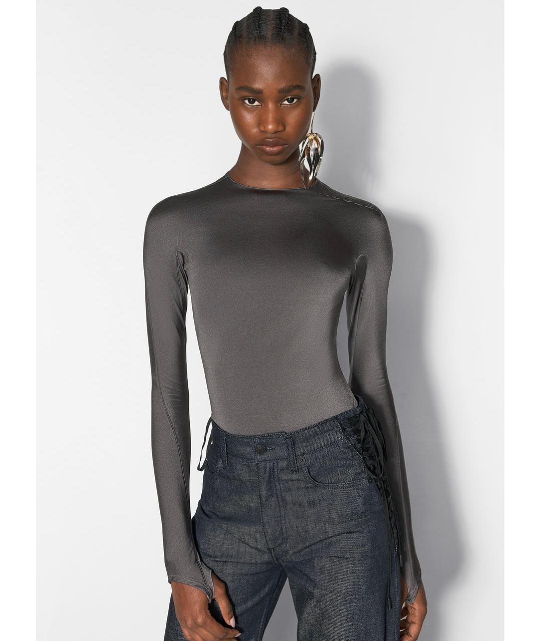 MUGLER Серое боди, фото 2