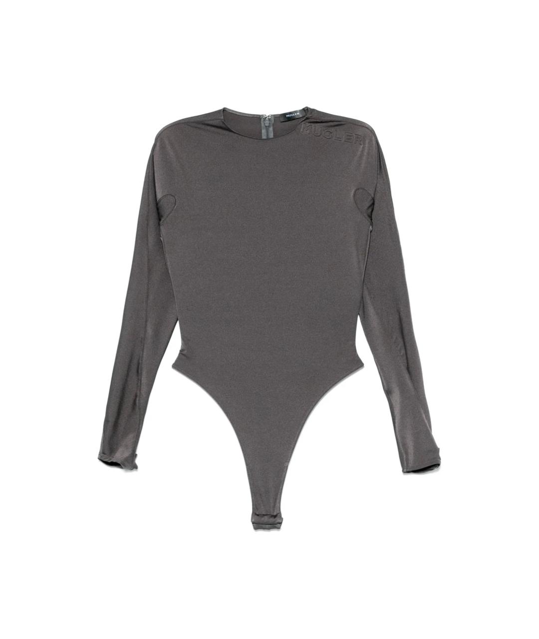 MUGLER Серое боди, фото 1