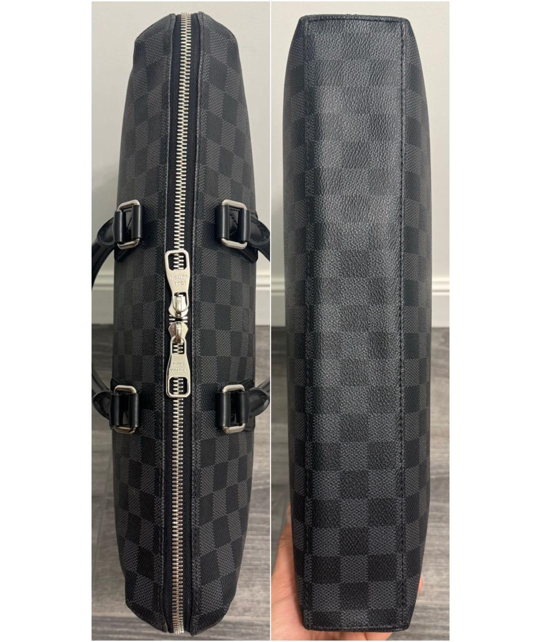 LOUIS VUITTON Антрацитовый портфель, фото 4