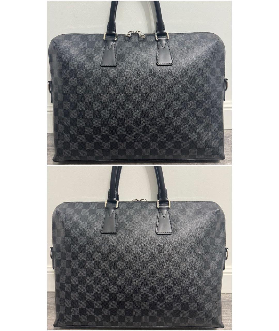 LOUIS VUITTON Антрацитовый портфель, фото 2