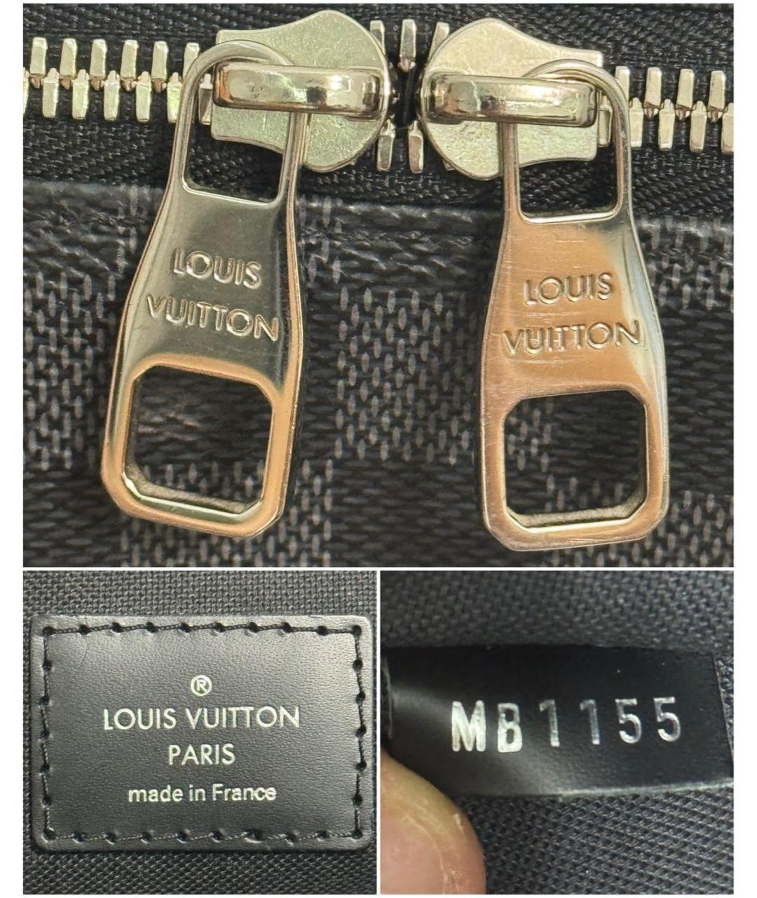 LOUIS VUITTON Антрацитовый портфель, фото 7