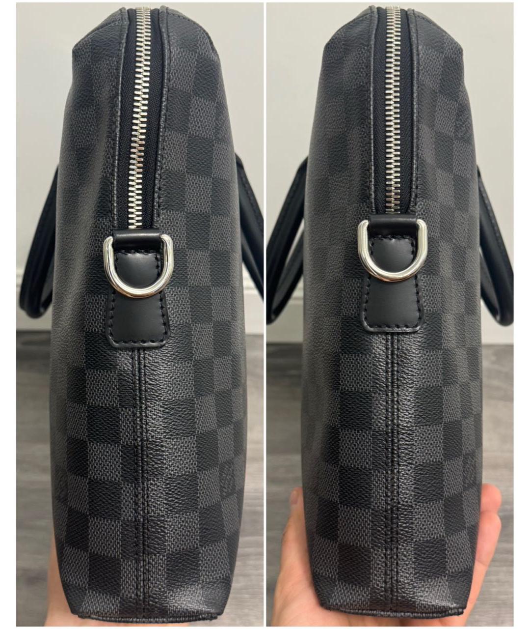 LOUIS VUITTON Антрацитовый портфель, фото 3