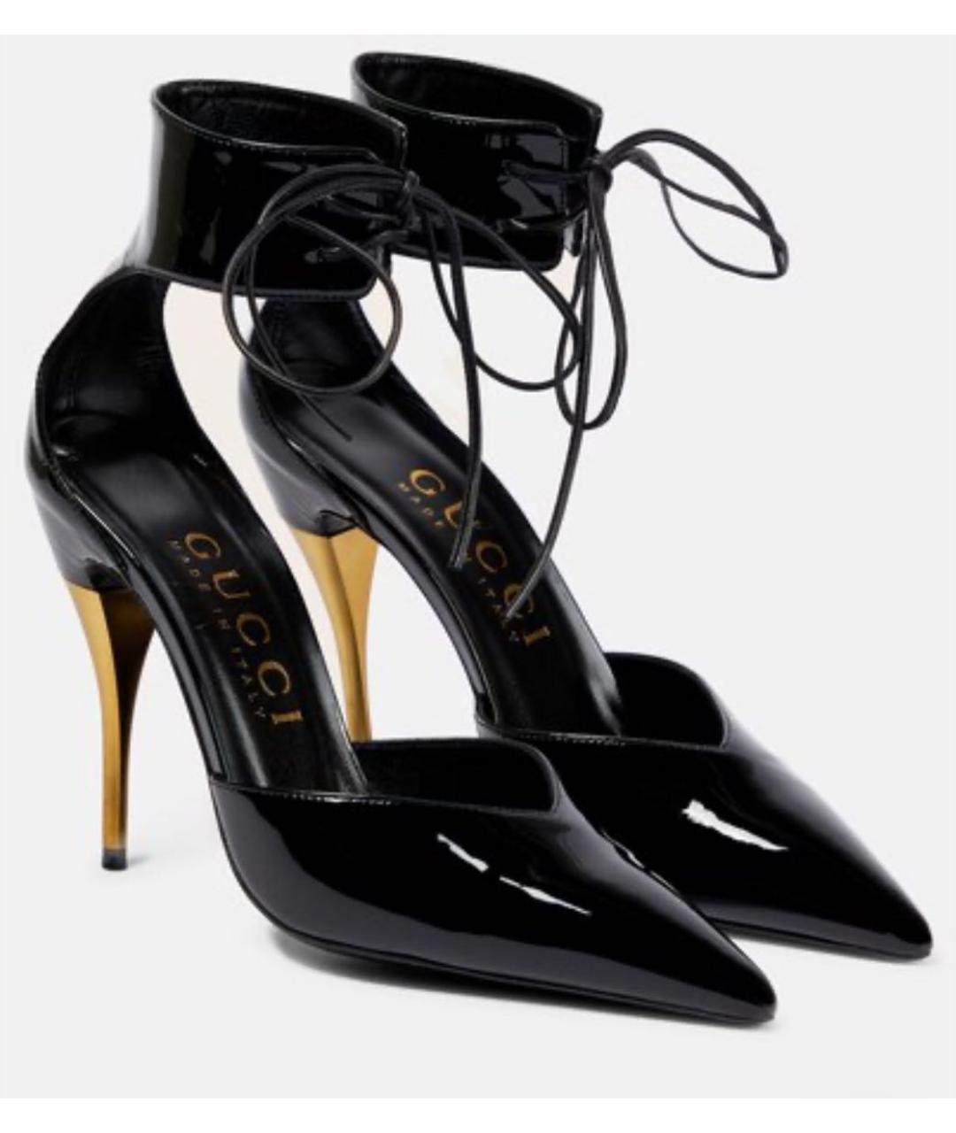GUCCI Черные туфли из лакированной кожи, фото 2