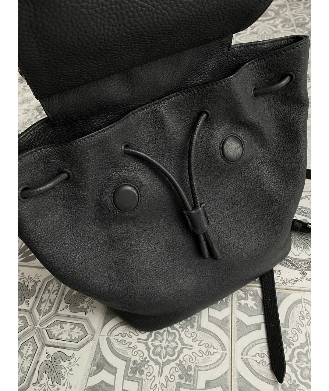 DOLCE&GABBANA Черный кожаный рюкзак, фото 7