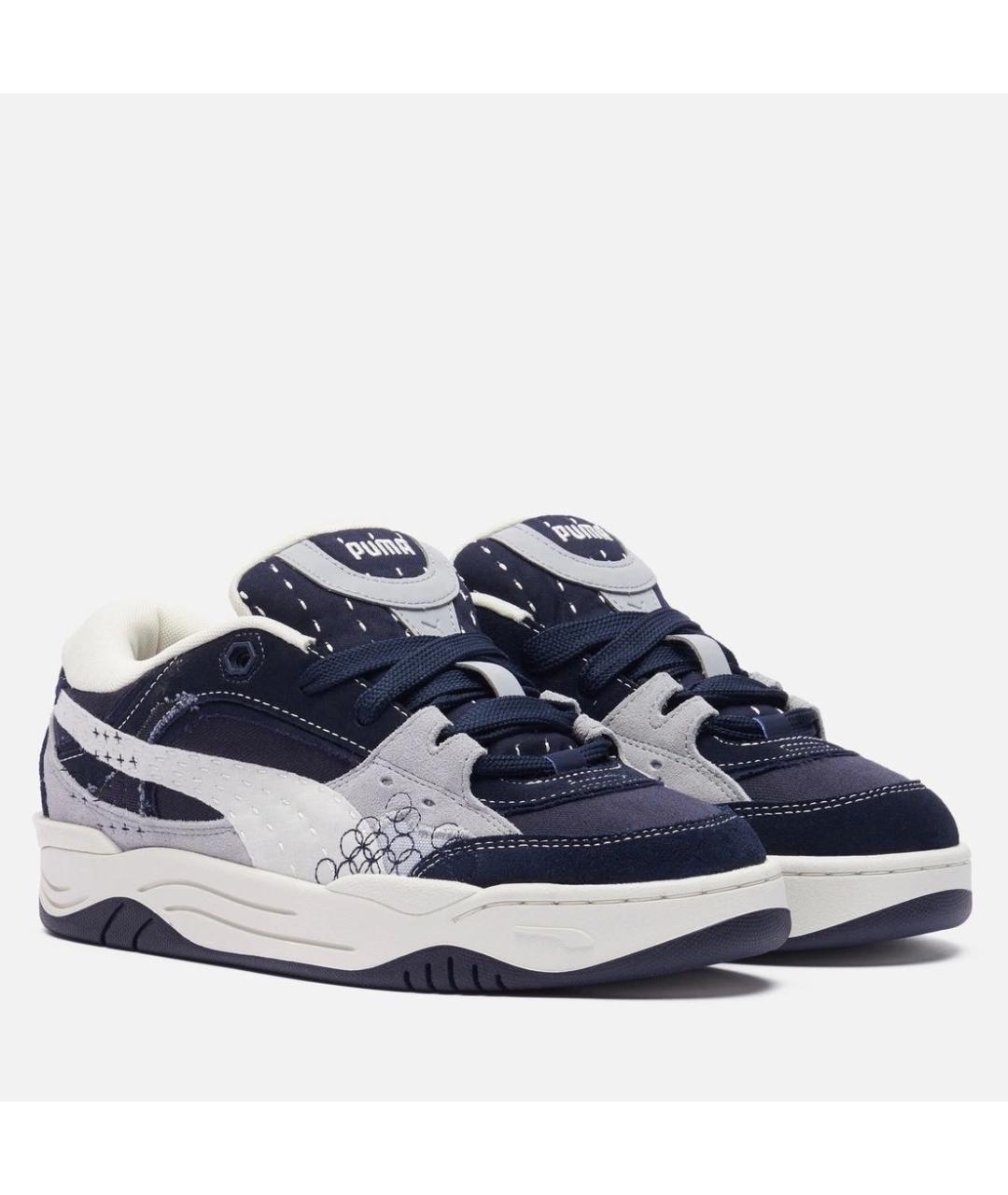 PUMA Синие текстильные низкие кроссовки / кеды, фото 2