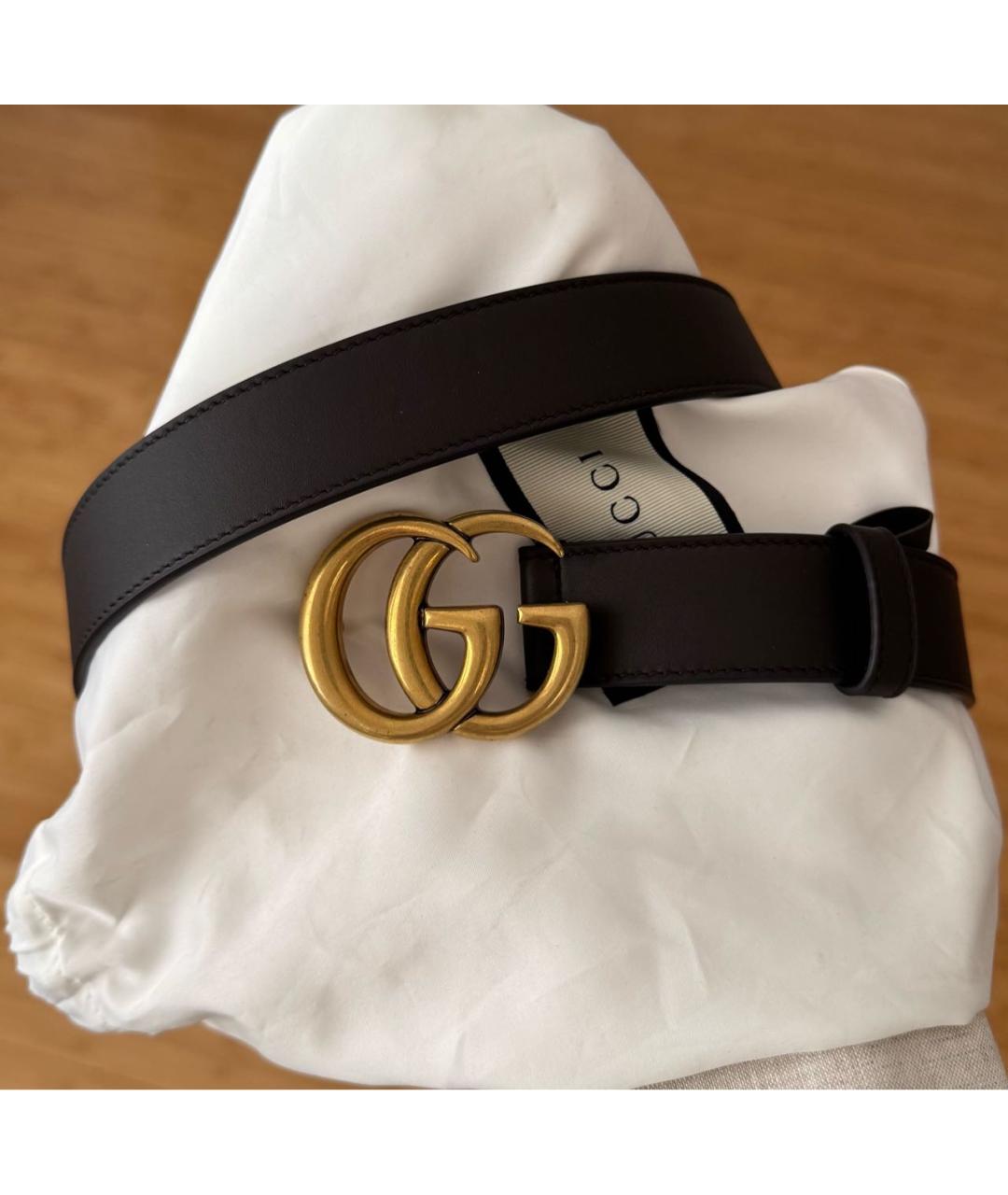 GUCCI Коричневый кожаный ремень, фото 2