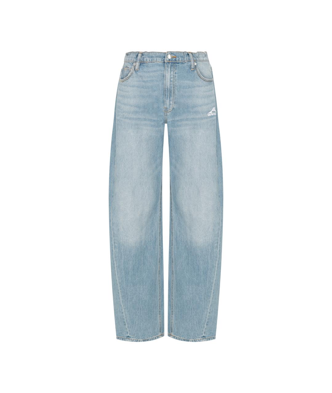 ALEXANDER WANG Голубые хлопковые прямые джинсы, фото 1