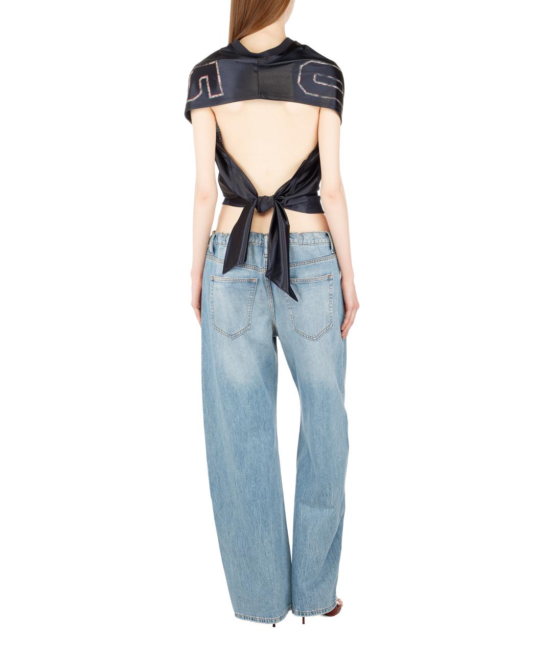 ALEXANDER WANG Голубые хлопковые прямые джинсы, фото 3
