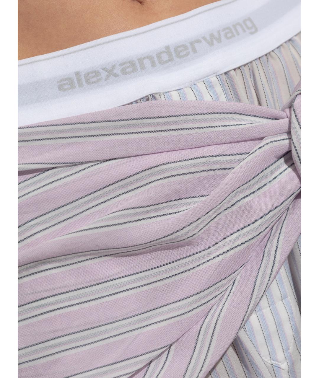 ALEXANDER WANG Мульти шелковые прямые брюки, фото 3