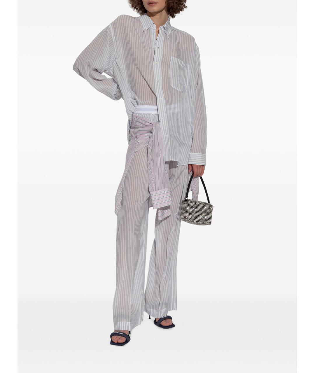 ALEXANDER WANG Мульти шелковые прямые брюки, фото 2