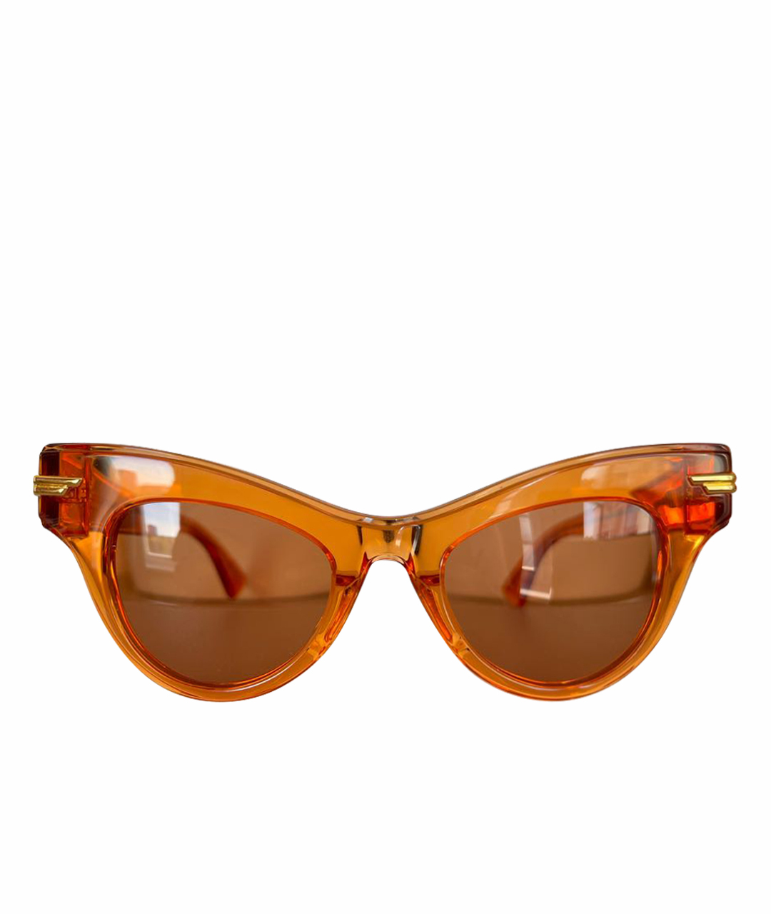 BOTTEGA VENETA Коралловые пластиковые солнцезащитные очки, фото 1