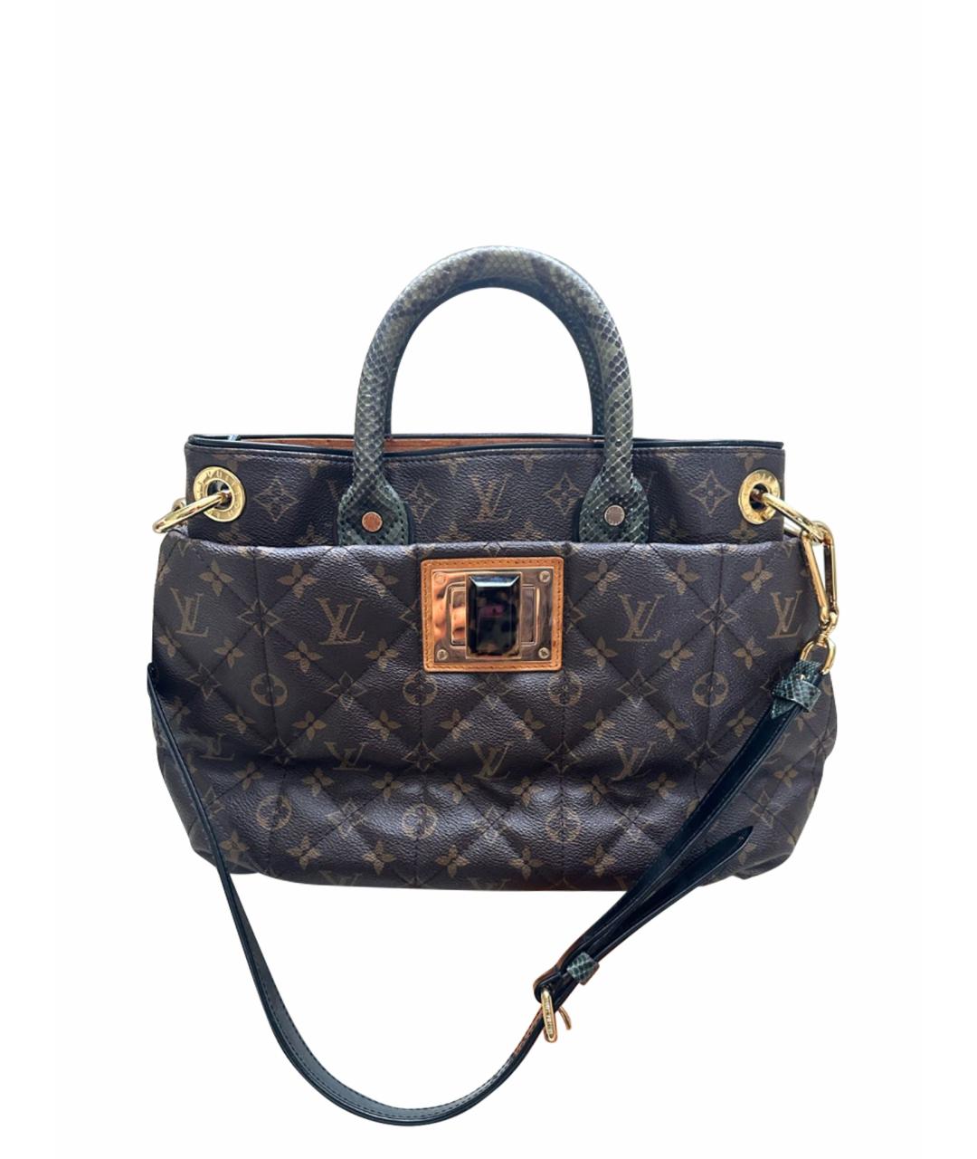 LOUIS VUITTON Коричневая сумка с короткими ручками из экзотической кожи, фото 1