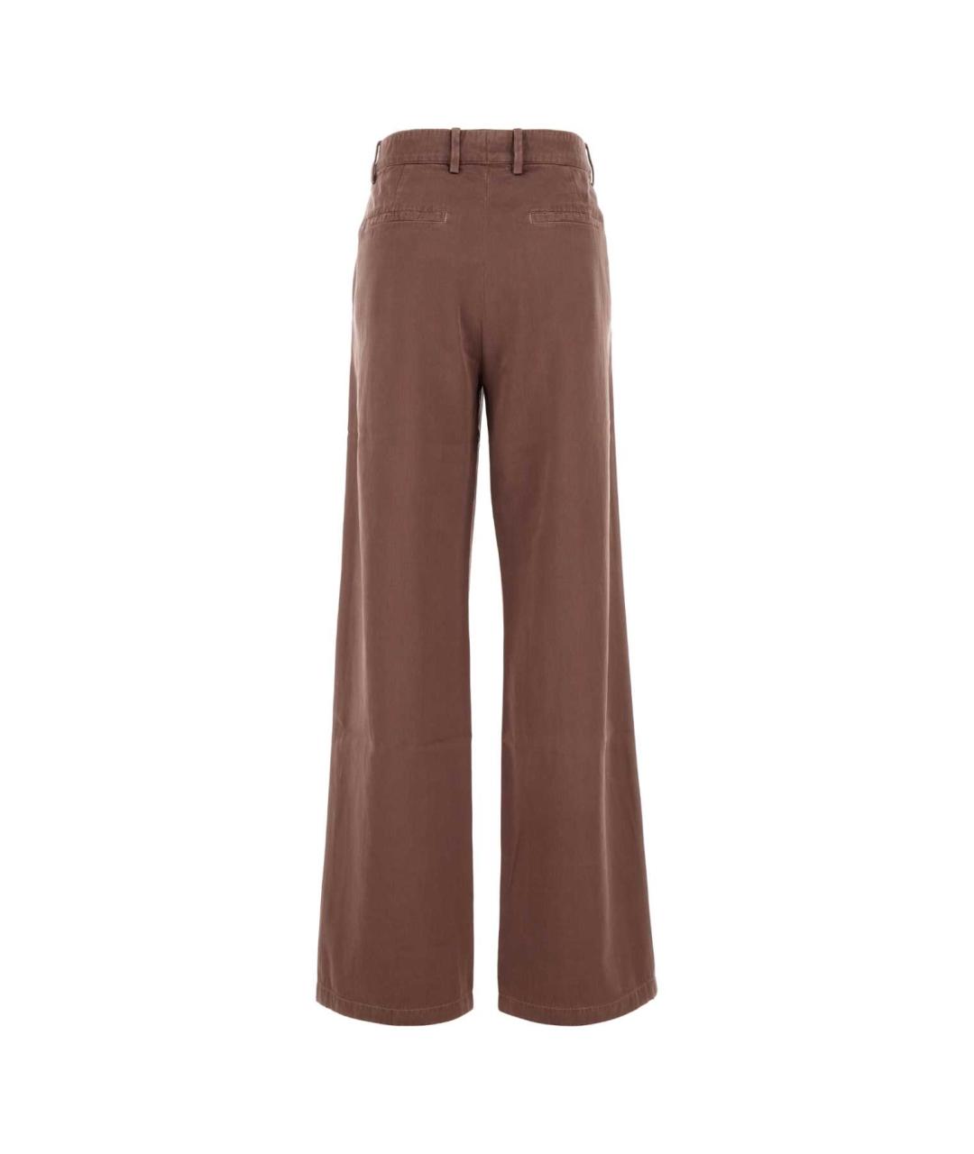 DRIES VAN NOTEN Мульти хлопковые прямые брюки, фото 2