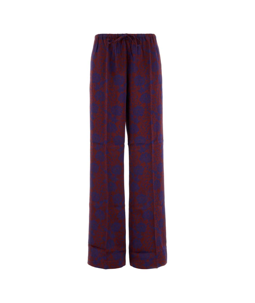 DRIES VAN NOTEN Мульти вискозные прямые брюки, фото 1