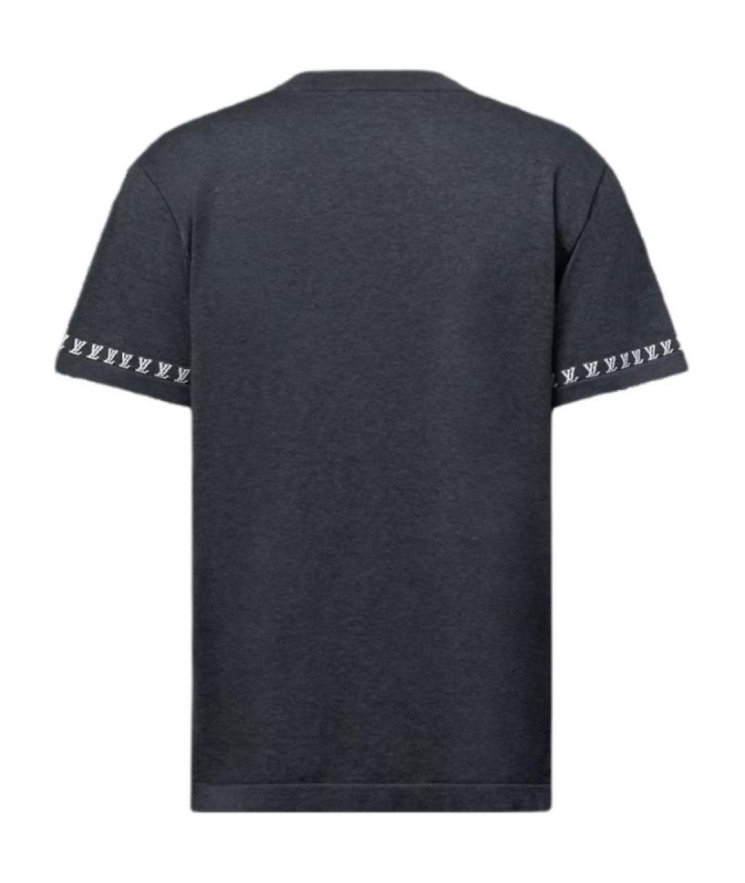 LOUIS VUITTON Серая хлопковая футболка, фото 2