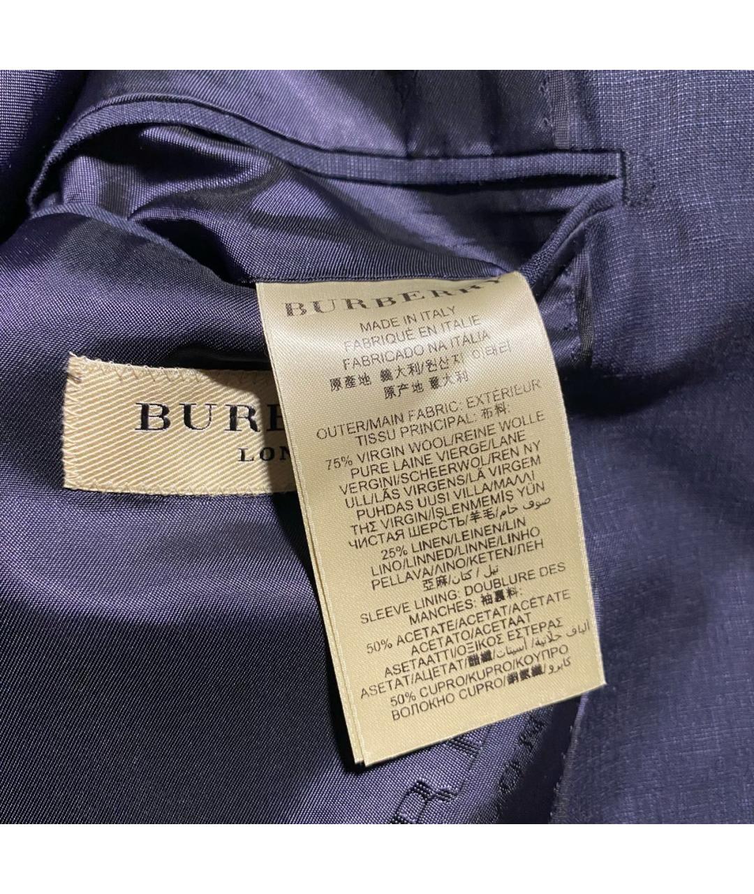 BURBERRY Темно-синий пиджак, фото 8