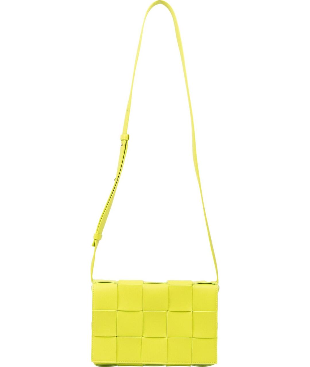 BOTTEGA VENETA Желтая кожаная сумка через плечо, фото 1