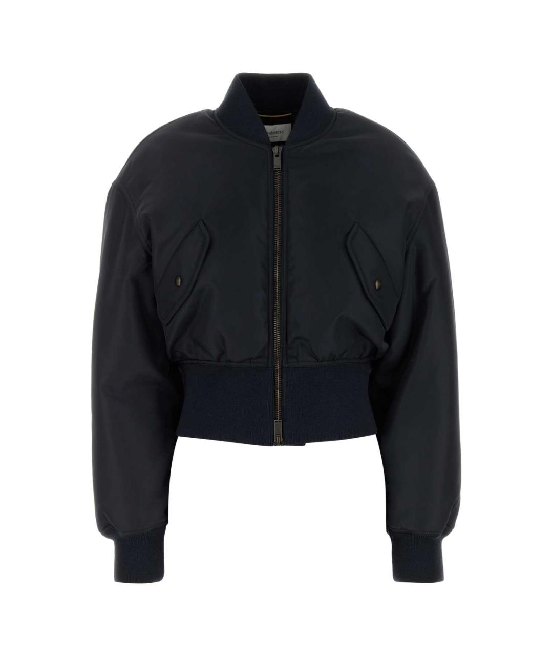 SAINT LAURENT Черная полиэстеровая куртка, фото 1