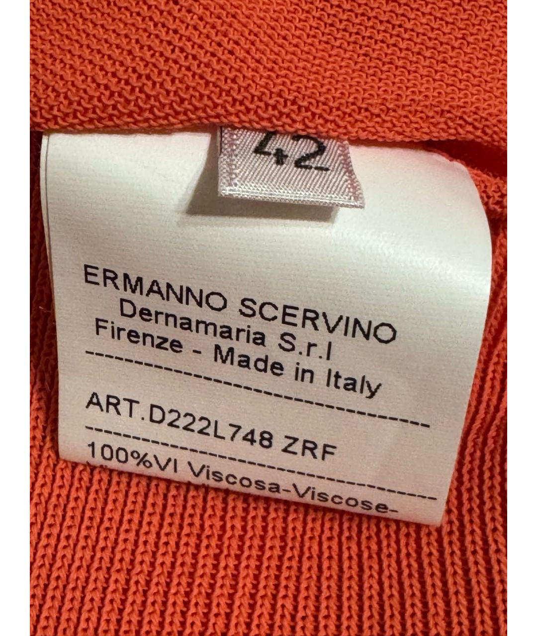 ERMANNO SCERVINO Коралловая вискозная майка, фото 6